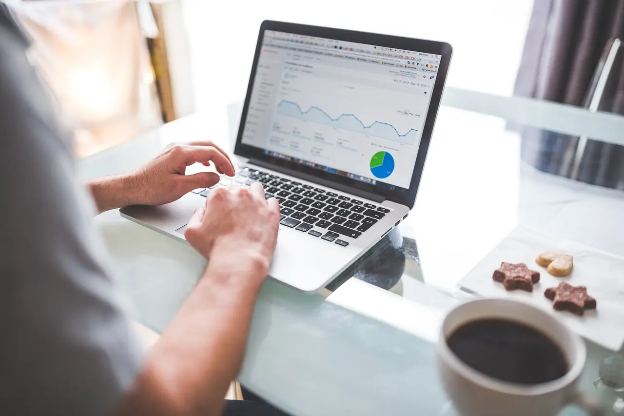 Google Analytics on a laptop